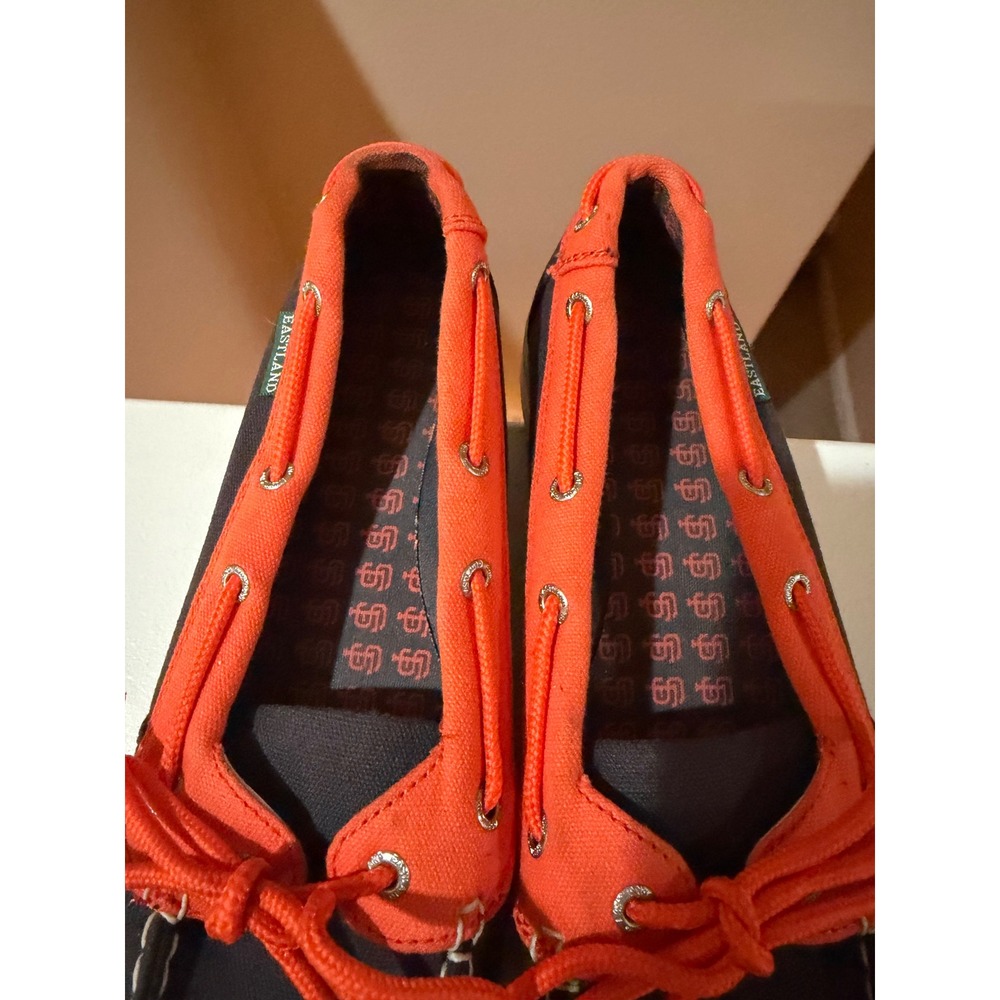 Eastland San Francisco Giants MLB Canvas Boat Shoes Women's Black Orange‎ 7. - Picture 3 of 11